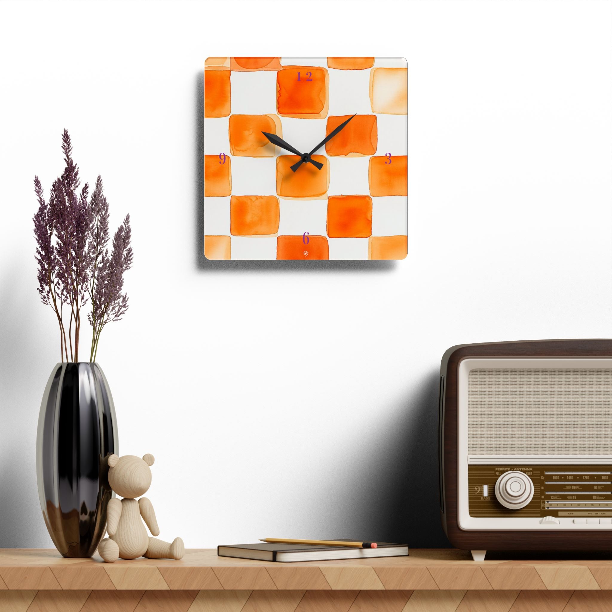 Watercolor Acrylic Wall Clock - dose of dos
