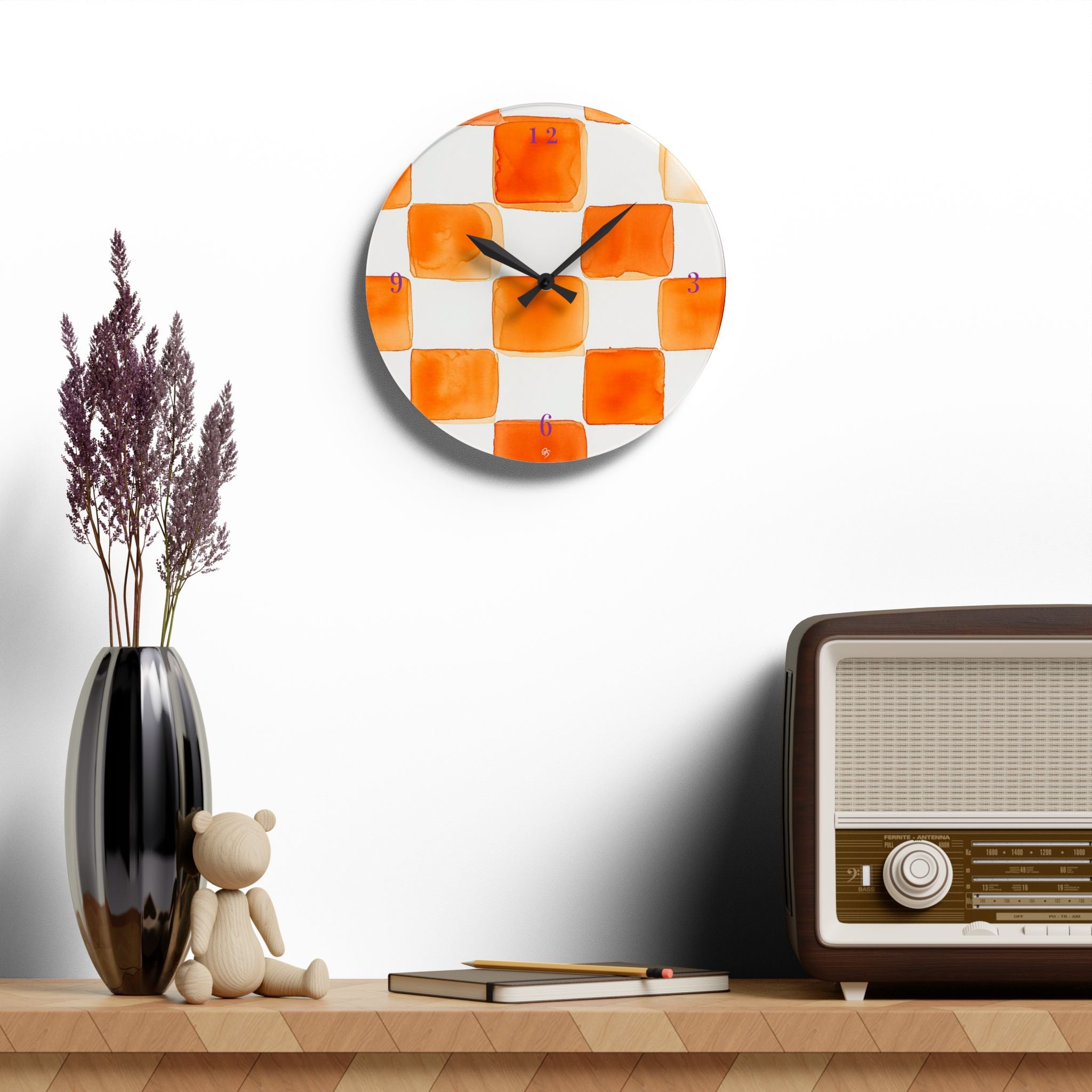 Watercolor Acrylic Wall Clock - dose of dos