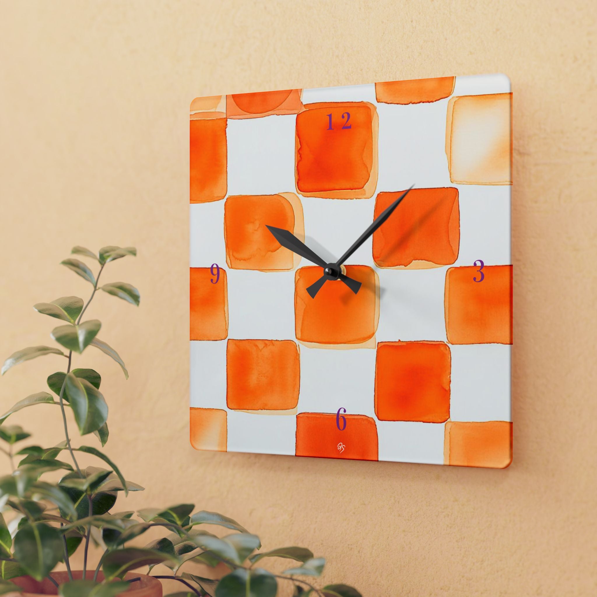 Watercolor Acrylic Wall Clock - dose of dos