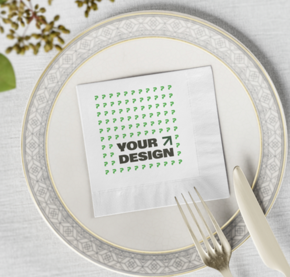 MAKE IT YOUR WAY | Personalized | White Coined Napkins | dose of dos