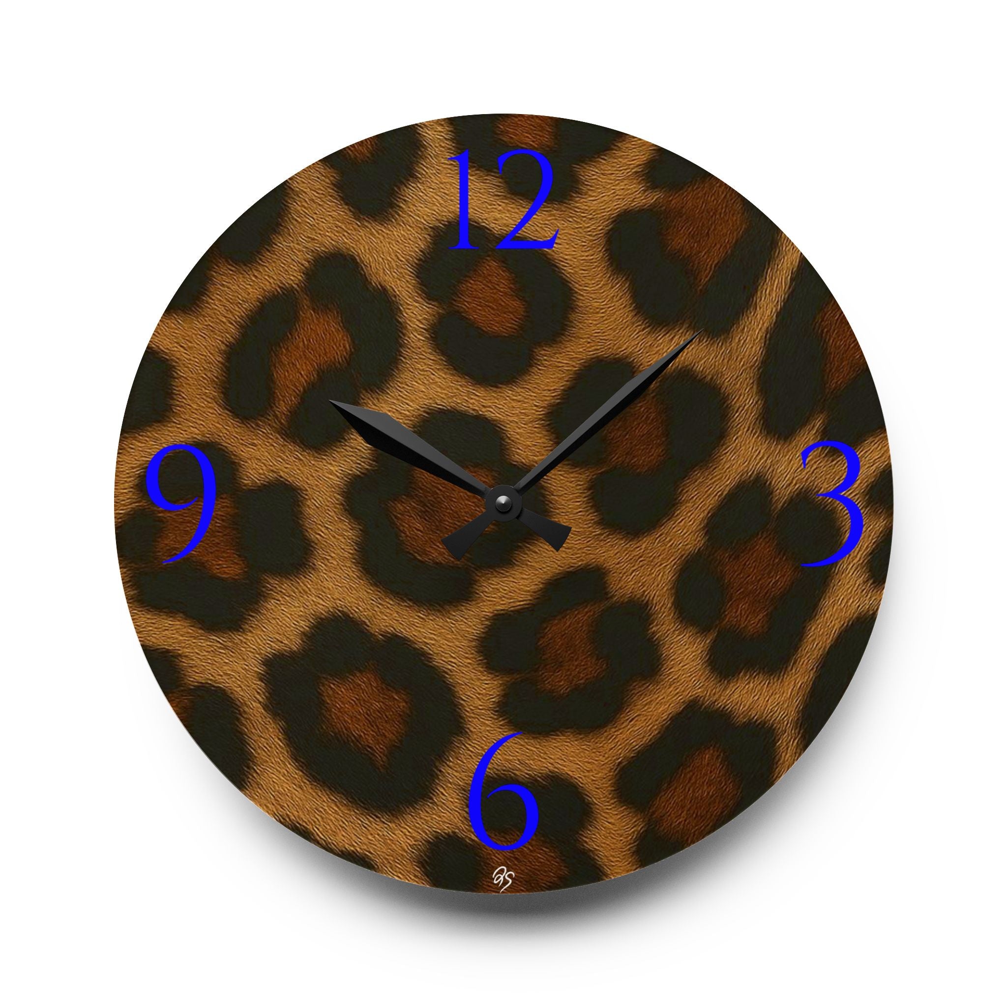 Leopard Print Acrylic Wall Clock - dose of dos