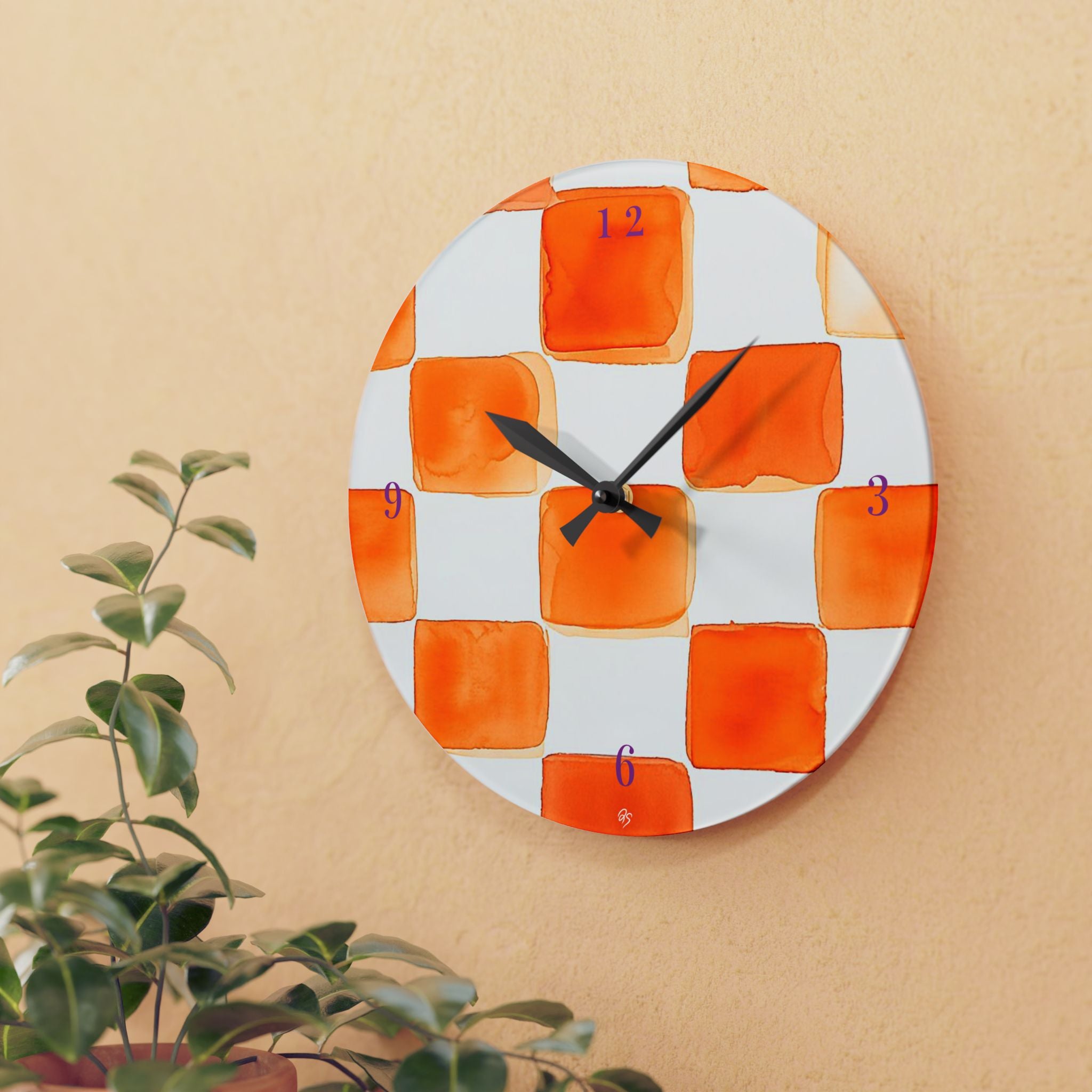 Watercolor Acrylic Wall Clock - dose of dos