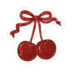 Glittery Cherry Kiss-Cut Stickers