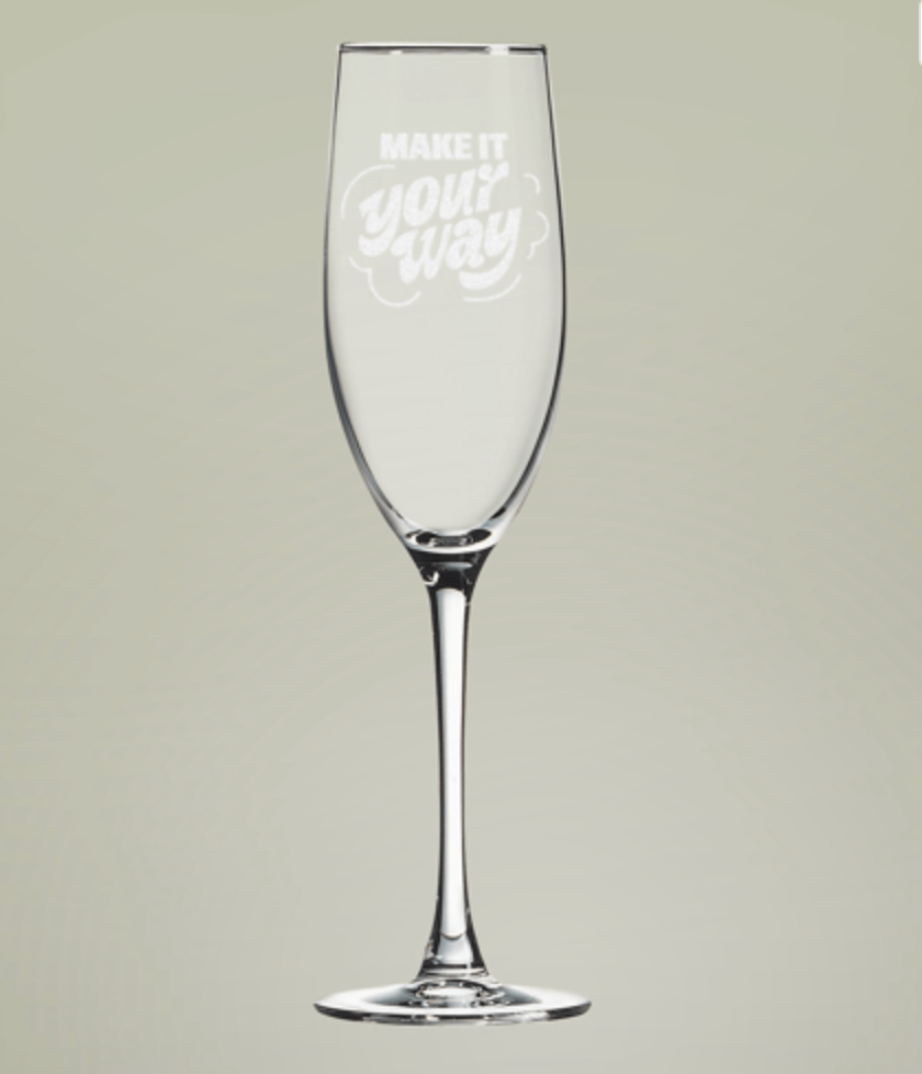 MAKE IT YOUR WAY | *ENGRAVED* | Personalized Champagne Glass | dose of dos